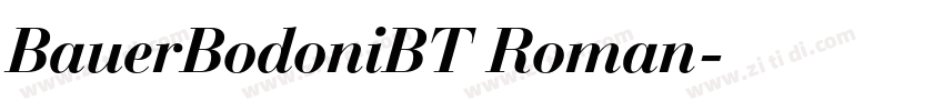 BauerBodoniBT Roman字体转换